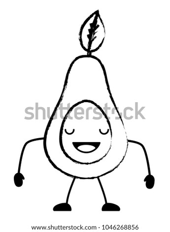 kawaii avocado icon