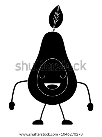kawaii avocado icon