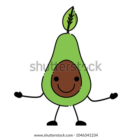 kawaii avocado icon