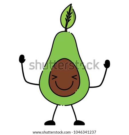kawaii avocado icon