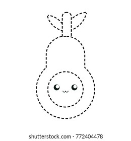 kawaii  avocado vector illustration