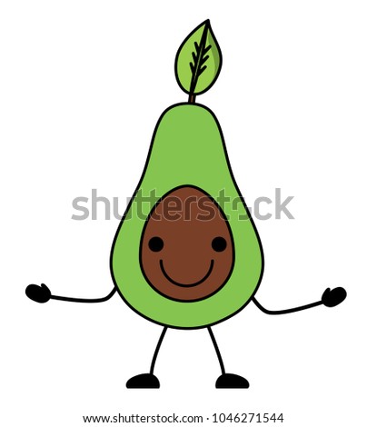 kawaii avocadoicon icon