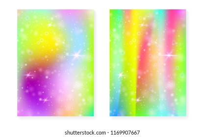 Kawaii Background Rainbow Princess Gradient Magic Stock Vector Royalty Free