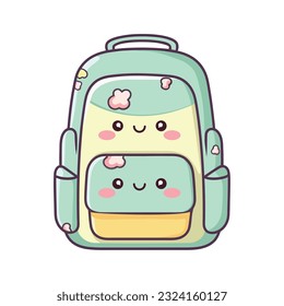 kawaii backpack for road trip over white