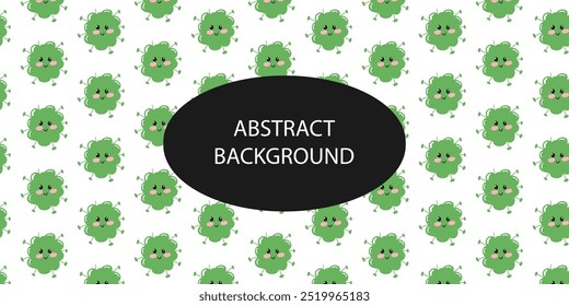 kawaii bacterial virus pattern background design