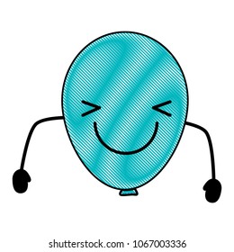 Kawaii balloon icon