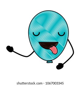 Kawaii balloon icon