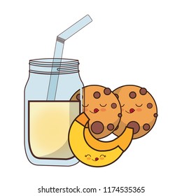 kawaii banana juice design