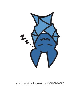 Kawaii Bat Doodle Illustration - 09
