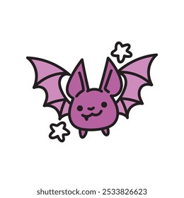 Kawaii Bat Doodle Illustration - 10