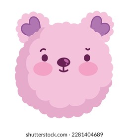 kawaii bear cute icon isolated