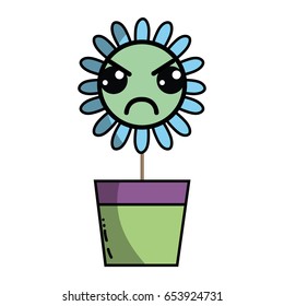 kawaii beauty and angry flower plant