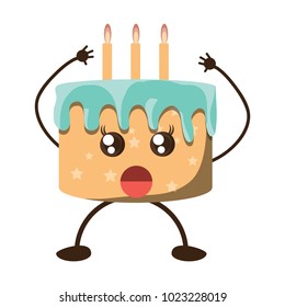 kawaii birthday cake icon