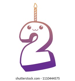 Kawaii birthday candle