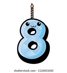 Kawaii birthday candle