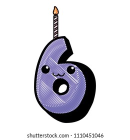 Kawaii birthday candle