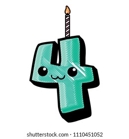 Kawaii birthday candle