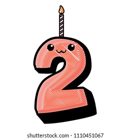 Kawaii birthday candle