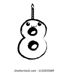 Kawaii birthday candle