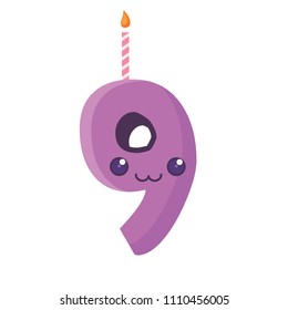 Kawaii birthday candle