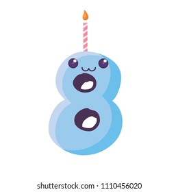 Kawaii birthday candle