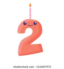 Kawaii birthday candle