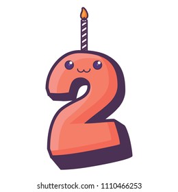 Kawaii birthday candle