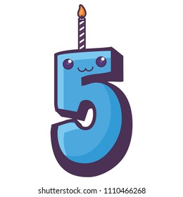 Kawaii birthday candle