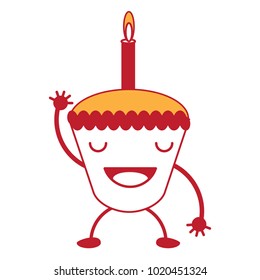 kawaii birthday cupcake icon 