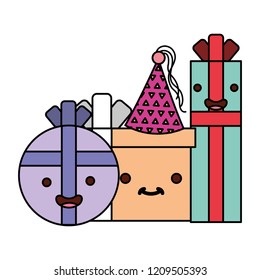 kawaii birthday gift boxes cartoon