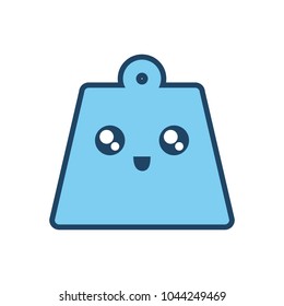 kawaii bleu bag  vector illustration