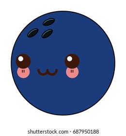 kawaii blue bowl ball game sport funny