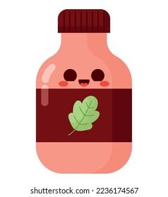 kawaii bottle design over white