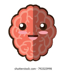 kawaii brain icon