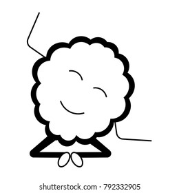 kawaii brain icon