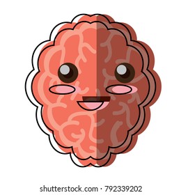 kawaii brain icon