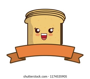 kawaii bread design