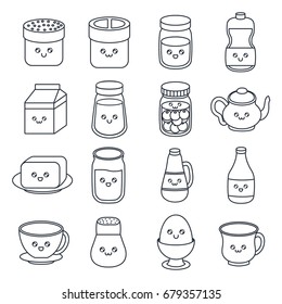 kawaii breakfast food design