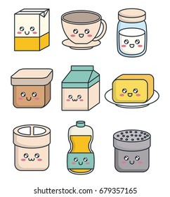 kawaii breakfast food design