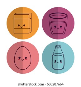 kawaii breakfast food design