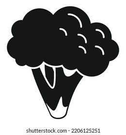 Kawaii brocoli icon simple vector. Vegetable broccoli. Salad plant