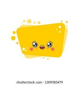 kawaii bubble Cute cartoon. Funny vector illustration
