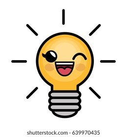 kawaii bulb icon
