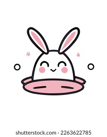 kawaii bunny in vector design