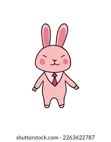 conejo kawaii en diseño vectorial