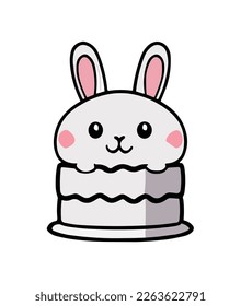 kawaii bunny in vector design
