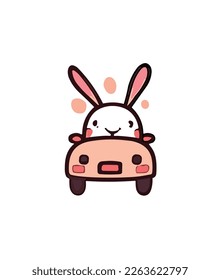 kawaii bunny in vector design