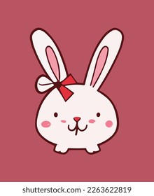 kawaii bunny in vector design