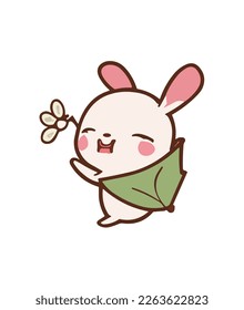 kawaii bunny in vector design