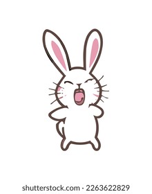 kawaii bunny in vector design